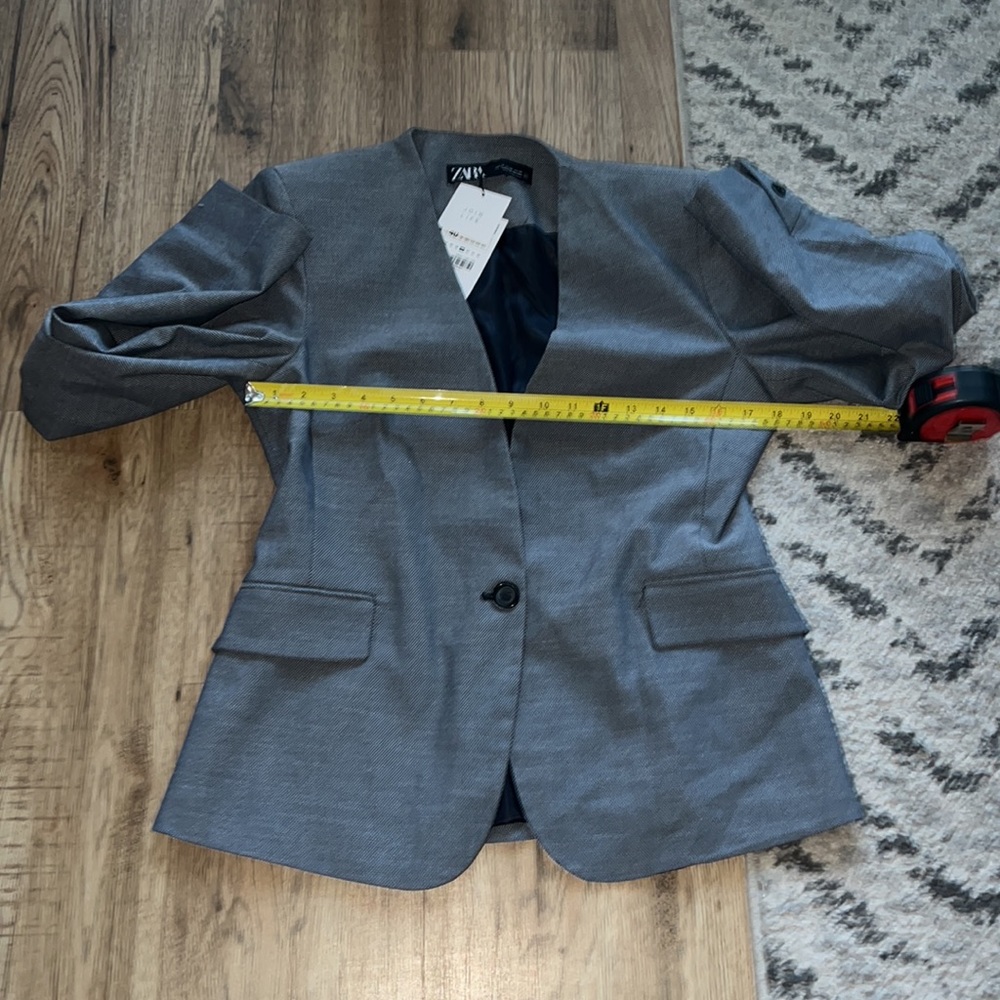 NEW! Zara SUIT SET Heathered Tailored Blazer and Cigarette Pants - Picture 12 of 16
